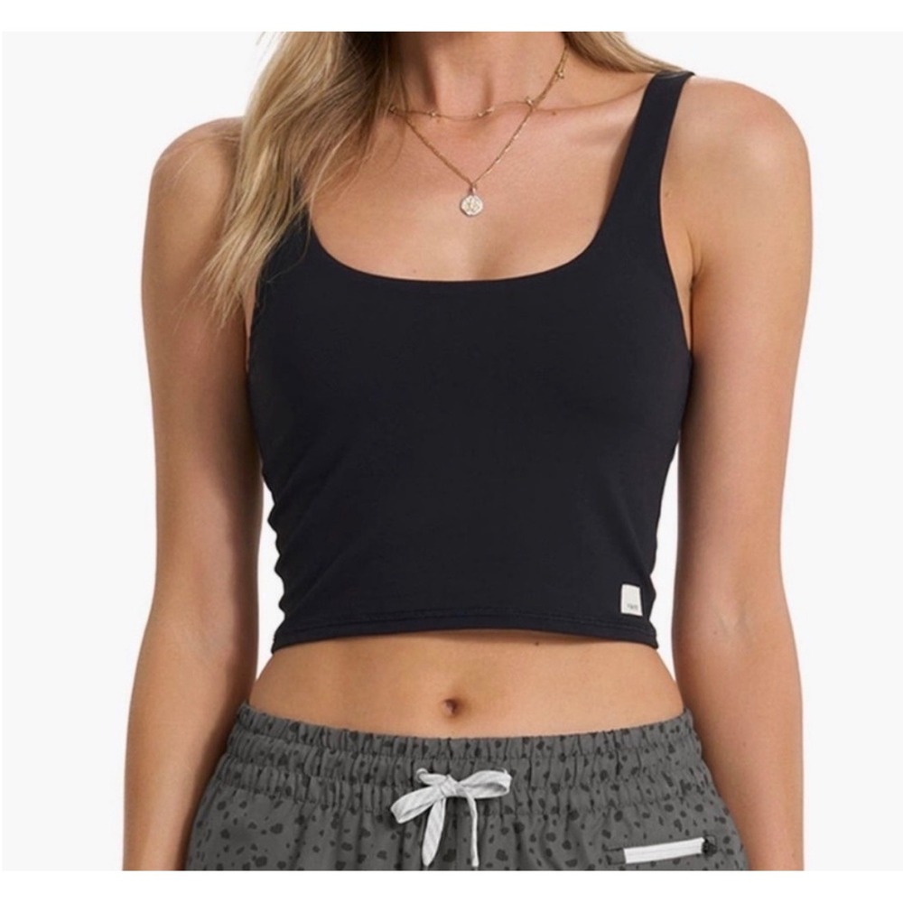 Women's NEW Vuori Daily Crop Black Tank Size XS